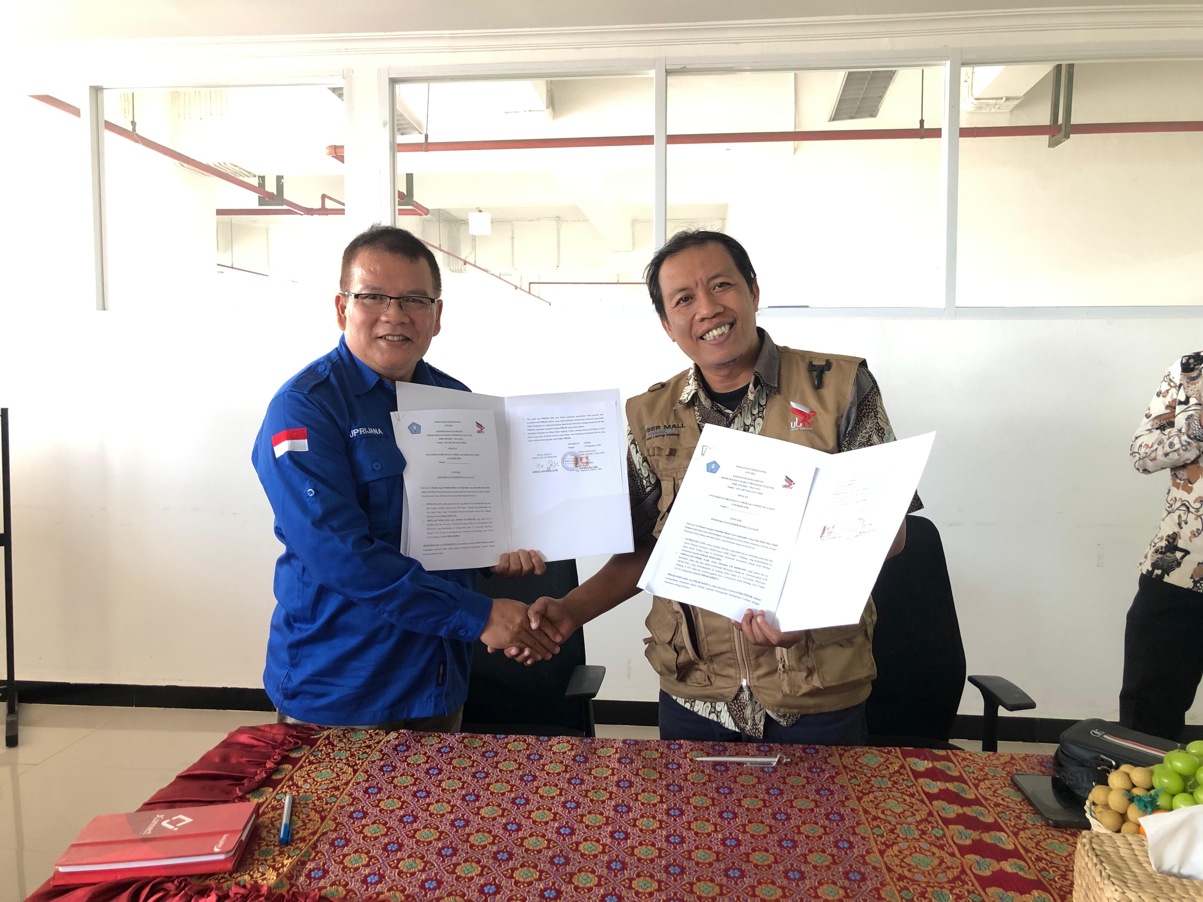 UB Medcom Bantu Peningkatan Skill Pertelevisian Siswa SMKN 7 Malang
